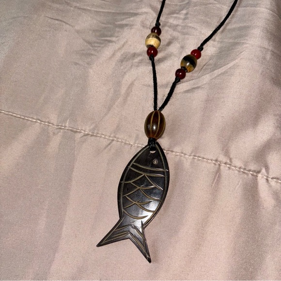 African Fish Necklace - Picture 2 of 7